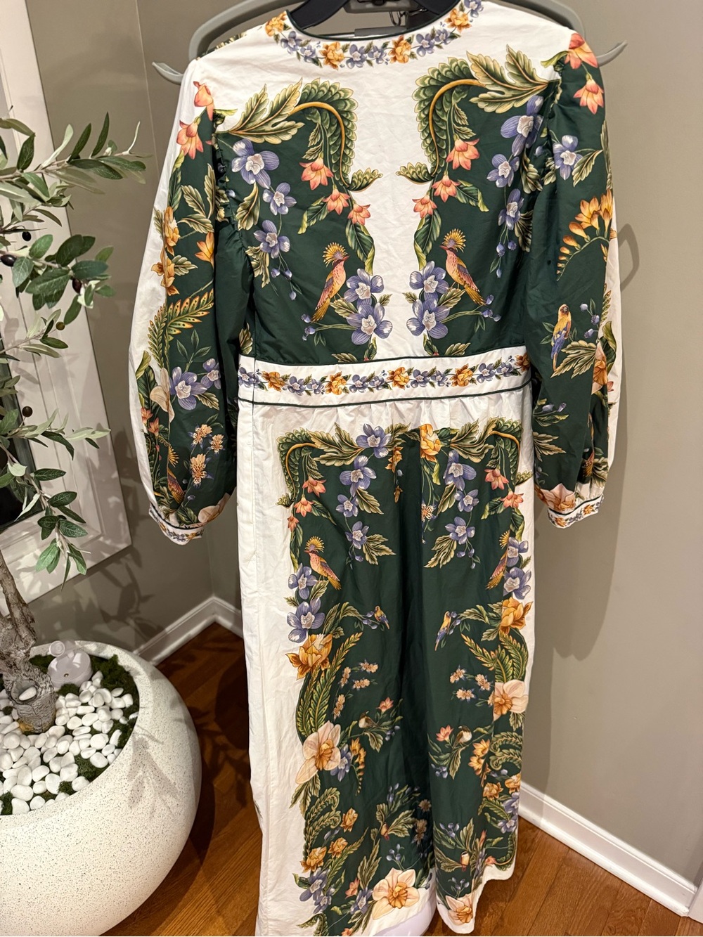 Farm Rio Nature green long sleeve floral Maxi dress - Picture 10 of 11